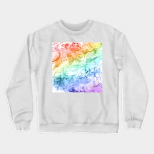 Rainbow Alcohol Ink swirl Crewneck Sweatshirt